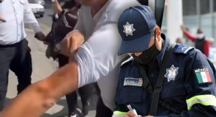 Oficial de Tránsito muerde a conductor durante forcejeo en Tlalnepantla | VIDEO