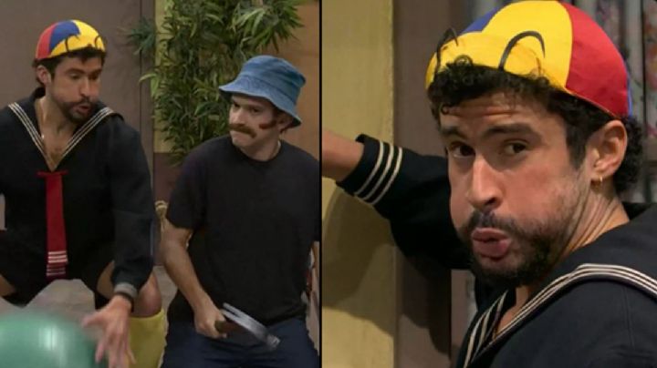 Bad Bunny se luce en sketch al estilo de El Chavo de El 8