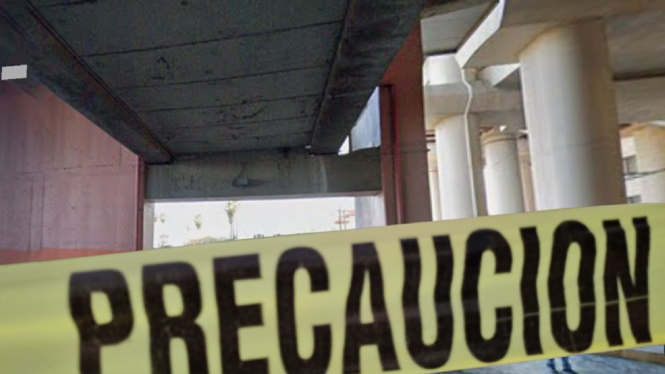 Autoridades acordonaron el área debajo de la estación Félix U. Gómez, en Monterrey, tras el hallazgo de un hombre sin vida.