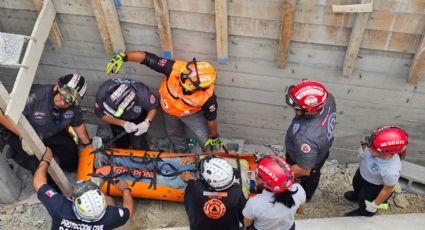 Trabajador cae cinco metros en construcción de San Pedro Garza García