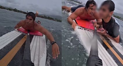 VIDEO | Impactante rescate en Manzanillo: salvavidas salva a joven del huracán Priscilla