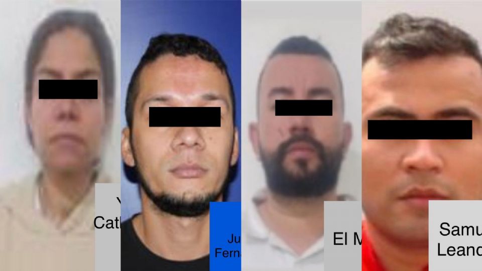Algunos de los detenidos por el asesinato de los artistas colombianos.