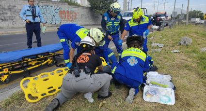 Dos motociclistas resultan heridos tras choque en San Nicolás de los Garza