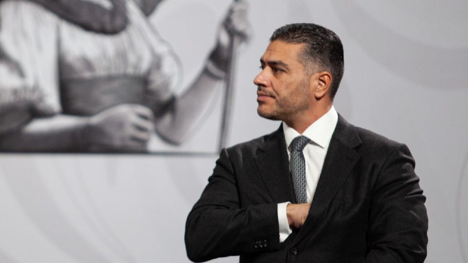 Omar García Harfuch, secretario de Seguridad y Protección Ciudadana durante conferencia de prensa en Palacio Nacional.