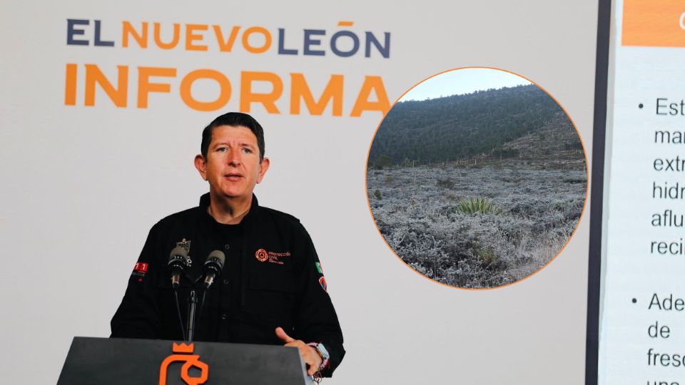El Frente Frío No. 13 dejó una ligera capa de hielo en Galeana, Nuevo León, y Protección Civil mantiene vigilancia por posibles bajas de temperatura.