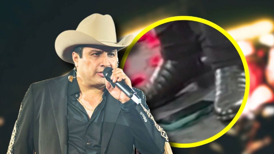 Julión Álvarez rompe el celular de un fan en pleno concierto.