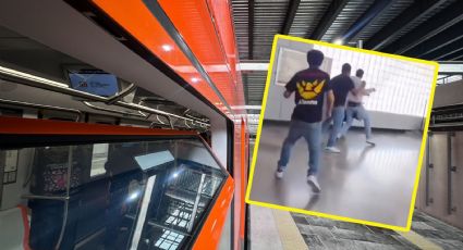 VIDEO | Tres sujetos golpean a un joven en estación del Metro Iztacalco sin que nadie intervenga