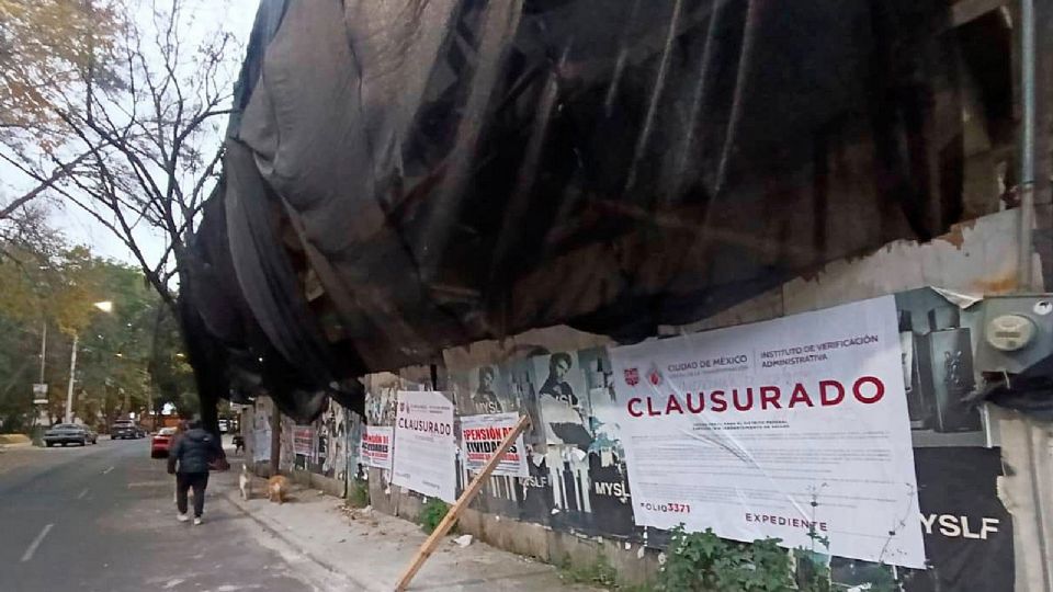 Obras cerradas en Coyoacán.