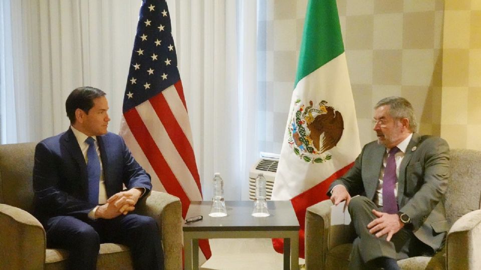 Juan Ramón de la Fuente sostuvo un encuentro con el secretario de Estado de Estados Unidos, Marco Rubio.
