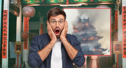 VIDEO | Incendio arrasa con histórico templo Yongqing de más de mil 500 años en China