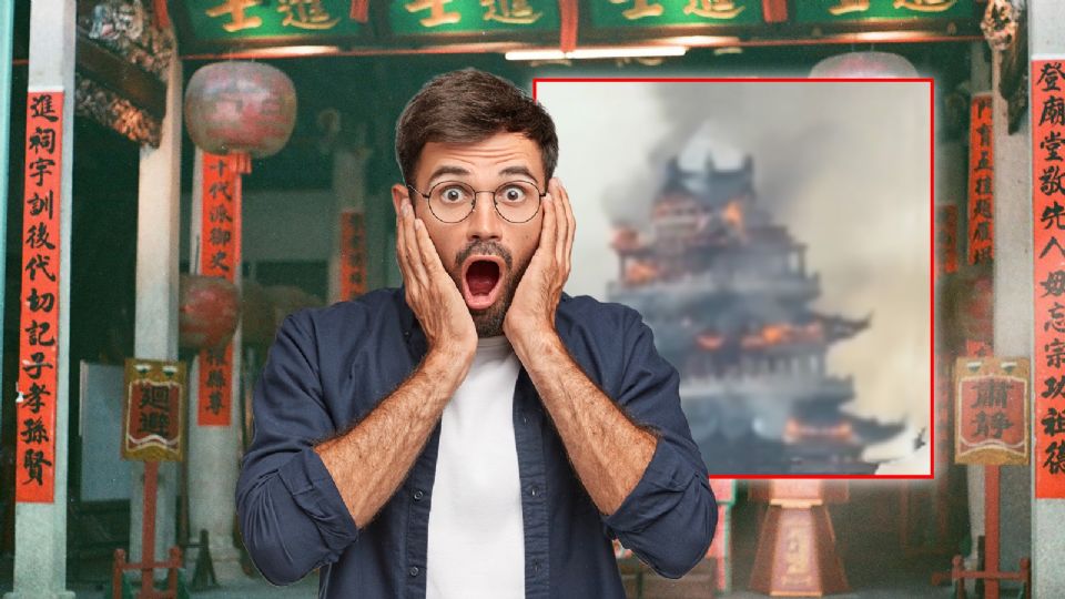 Imágenes difundidas en redes y canales regionales mostraron densas columnas de humo envolviendo el edificio.