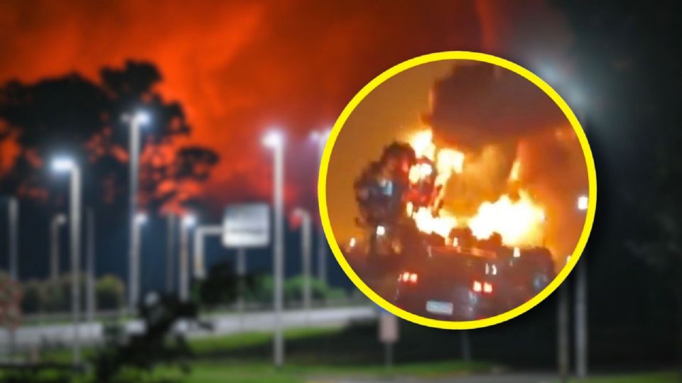 Una explosión seguida de un gran incendio en una planta de agroquímicos dentro del polo industrial Spegazzini, Ezeiza.