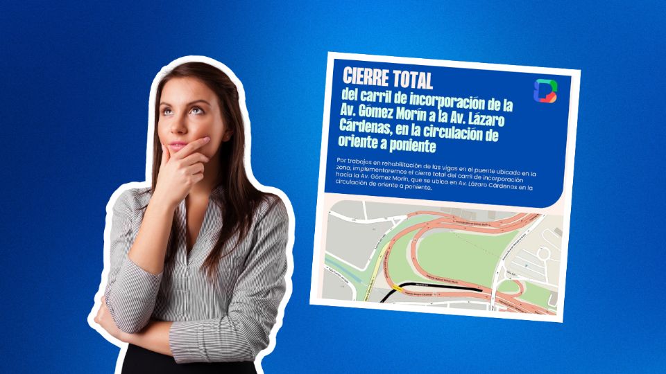 San Pedro cerrará el carril inferior de Lázaro Cárdenas por obras de rehabilitación del puente.