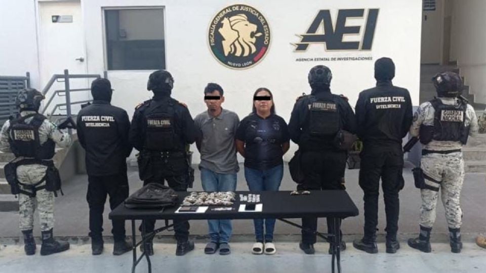 La pareja detenida en Valle del Roble quedó a disposición del Ministerio Público tras el aseguramiento de droga e indicios ilícitos.