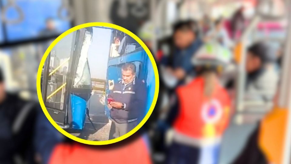 Imágenes posteriores al choque muestran a los pasajeros reclamando al conductor.