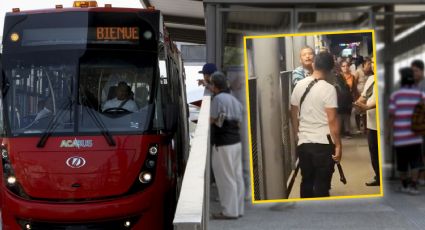 VIDEO | Guardia golpea a persona con discapacidad en fila del camión en Acapulco