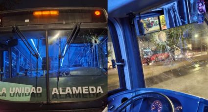 A pedradas dañan camión urbano en Escobedo y hieren a operador