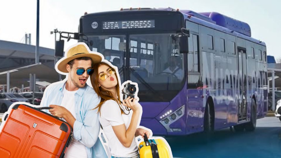 Unidad exprés que conecta el Aeropuerto de Monterrey con la Y Griega, equipada con WiFi y puertos USB.