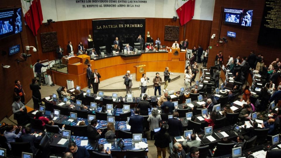 Sesión del pleno del Senado de la República.