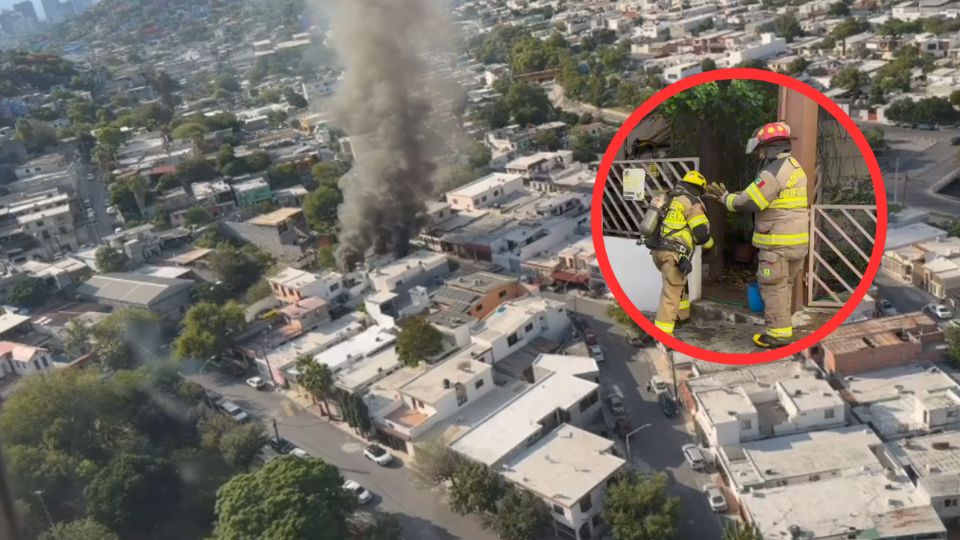 Protección Civil y Bomberos de Nuevo León sofocaron un incendio que consumió una vivienda en Balcones de Altavista, Monterrey; dos mascotas murieron en el siniestro.