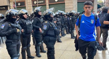 Frenan policías antimotines segunda marcha Generación Z; les impidieron acceso al Zócalo