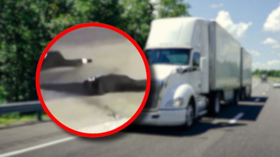 En el Edomex el conductor de un tráiler embistió a dos motociclistas y  se dio a la fuga.