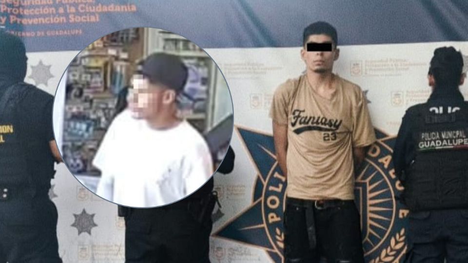 Autoridades de Guadalupe detuvieron al presunto integrante de una banda que asaltaba comercios en la zona norte del municipio.