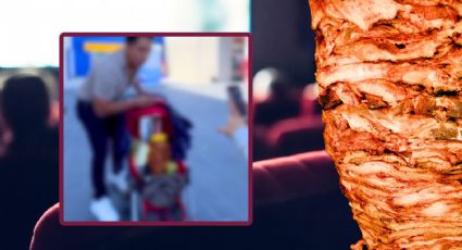 VIDEO | ¿Unos ‘taquitos’ al pastor? Hombre ingresa con trompo al cine y esto pasó