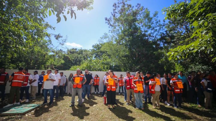 Simulacro de proteccion civil en el congreso del estado logra evacuación en 7 minutos