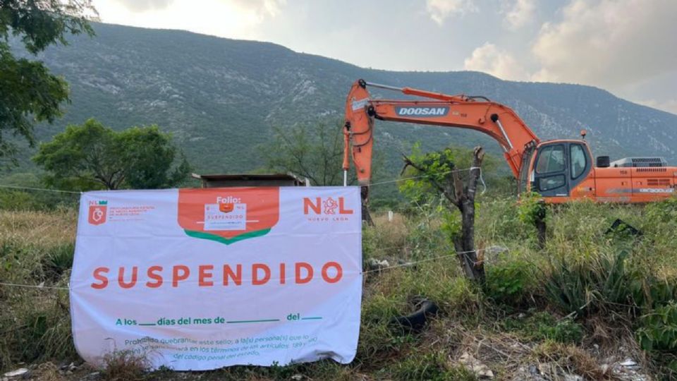 Autoridades estatales suspendieron el proyecto inmobiliario en Escobedo tras confirmar que carecía de permisos ambientales.