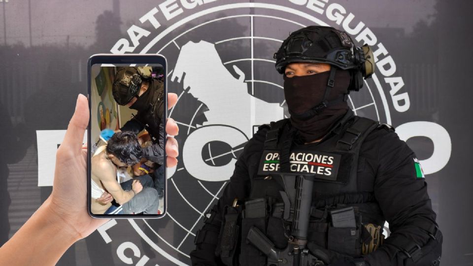 Oficial de la Policía de Monterrey brinda primeros auxilios a un joven lesionado tras una riña en la Colonia Industrial.