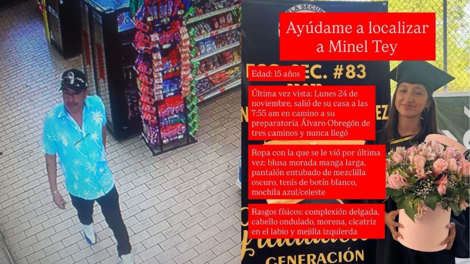 La menor fue vista por última vez en una tienda de autoservicio con un hombre de más de 40 años.
