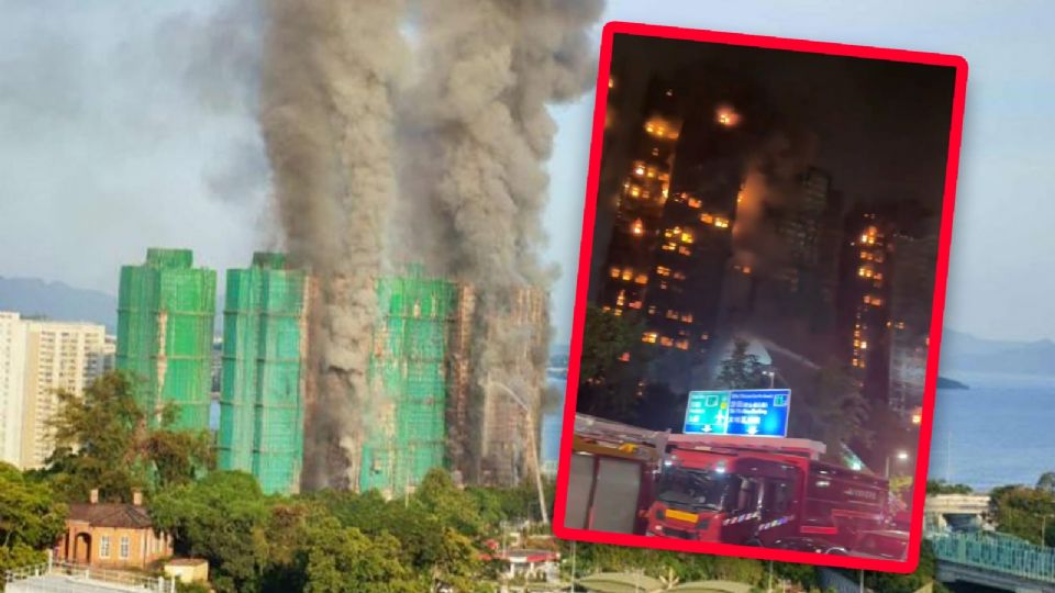 Tragedia en Hong Kong: Incendio en edificios residenciales de Tai Po deja 13 muertos y decenas de heridos.
