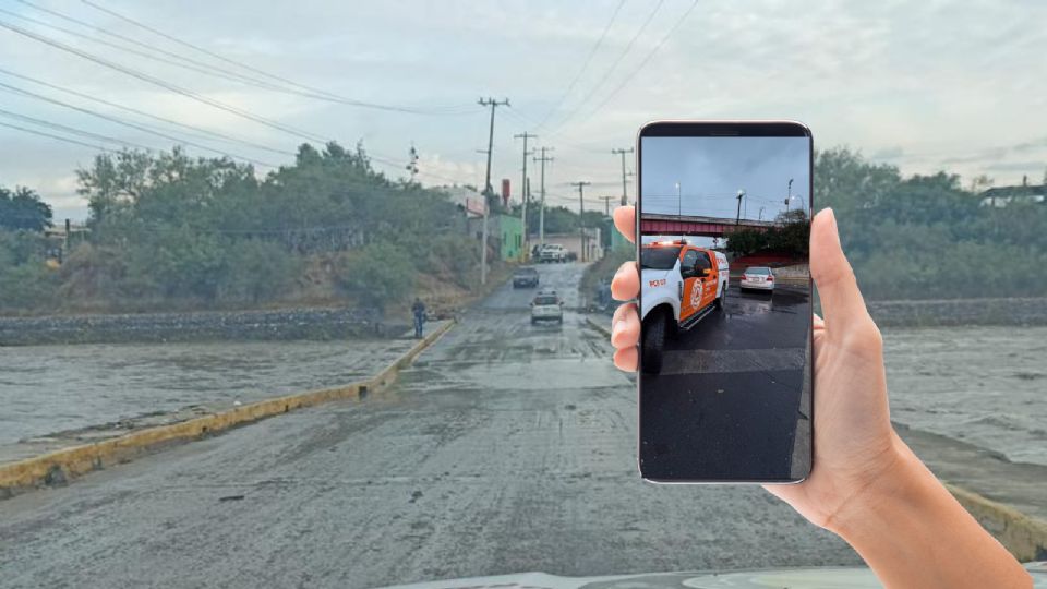 Elementos de Protección Civil de Nuevo León continúan monitoreando zonas afectadas tras las intensas lluvias de la madrugada.