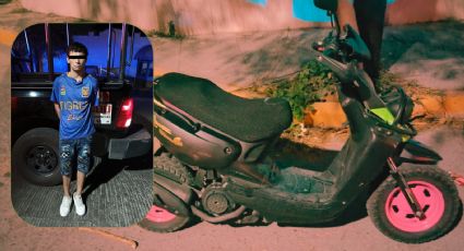 Joven circulaba en moto robada y es detenido por la Policía de Monterrey