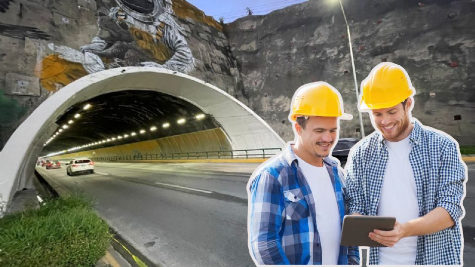 Maquinaria pesada avanza con el desmonte y trazo de la interconexión vial en la zona de Loma Larga, entre San Pedro y Monterrey.