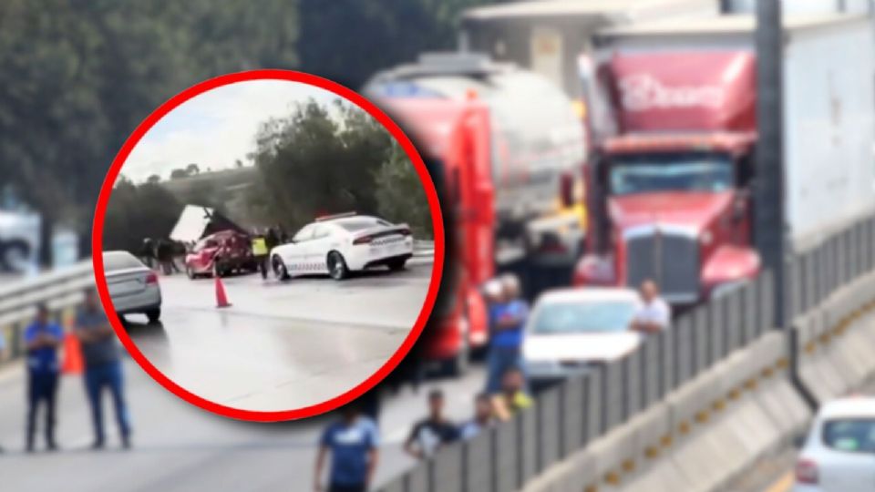 El percance en la México-Querétaro involucró a cuatro vehículos y provocó el cierre parcial de la circulación por varias horas.