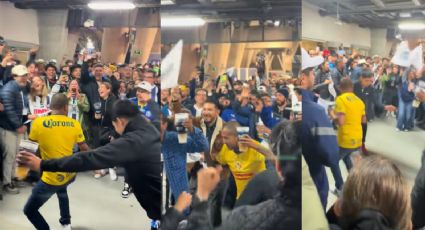 VIDEO | Americanistas festejan la victoria de Rayados bailando con regios afuera del estadio