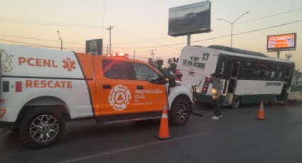Choque de camión urbano en Revolución y Chapultepec deja una mujer lesionada en Monterrey