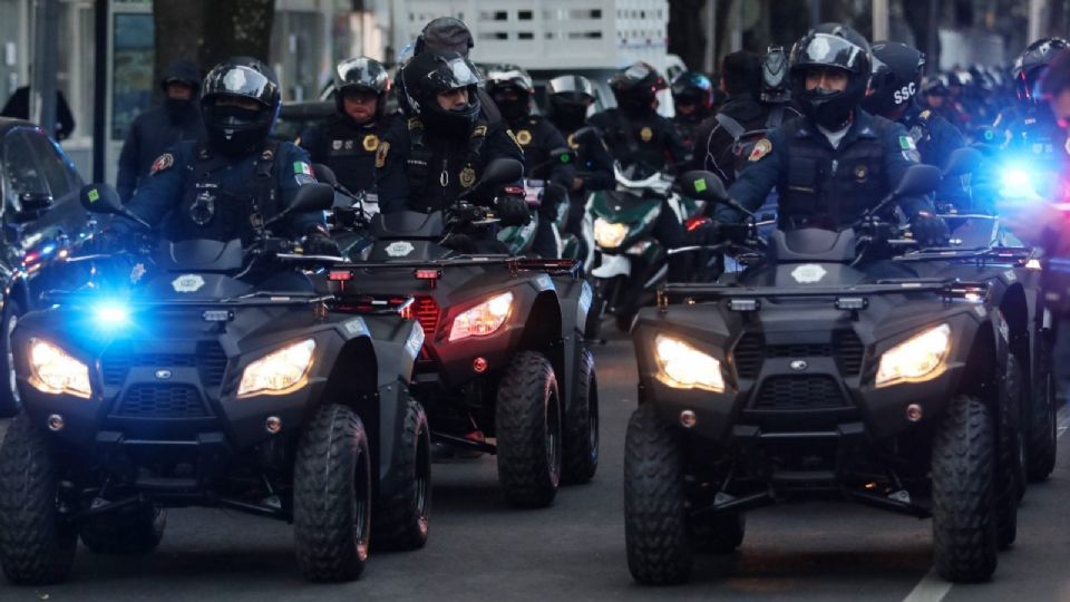 Elementos de la SSC de la CDMX.