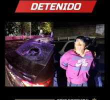 Persona detenida por arrojar una piedra a un vehículo