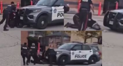 VIDEO | Policía atropella por error a su compañero y al sospechoso tras su detención