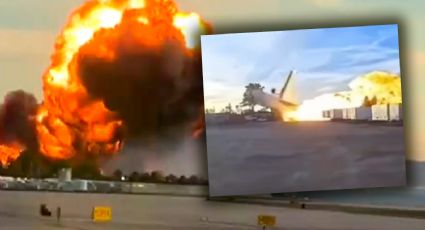 Captan momento exacto en que avión se estrelló en el aeropuerto internacional de Kentucky | VIDEO