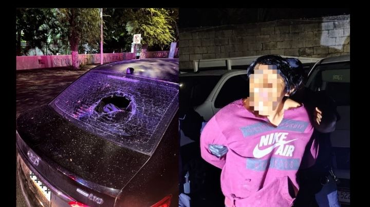 Persona detenida por arrojar una piedra a un vehículo