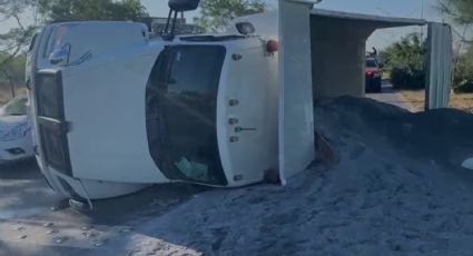Volcadura en la Autopista al Aeropuerto provoca cierre parcial y largas filas en Guadalupe