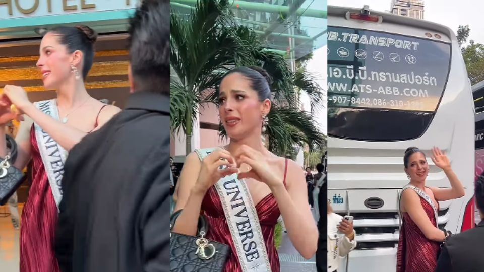 Conmovida hasta las lágrimas, Fátima Bosch no podía creer el apoyo que recibe de los mismos tailandeses y de todo el mundo.