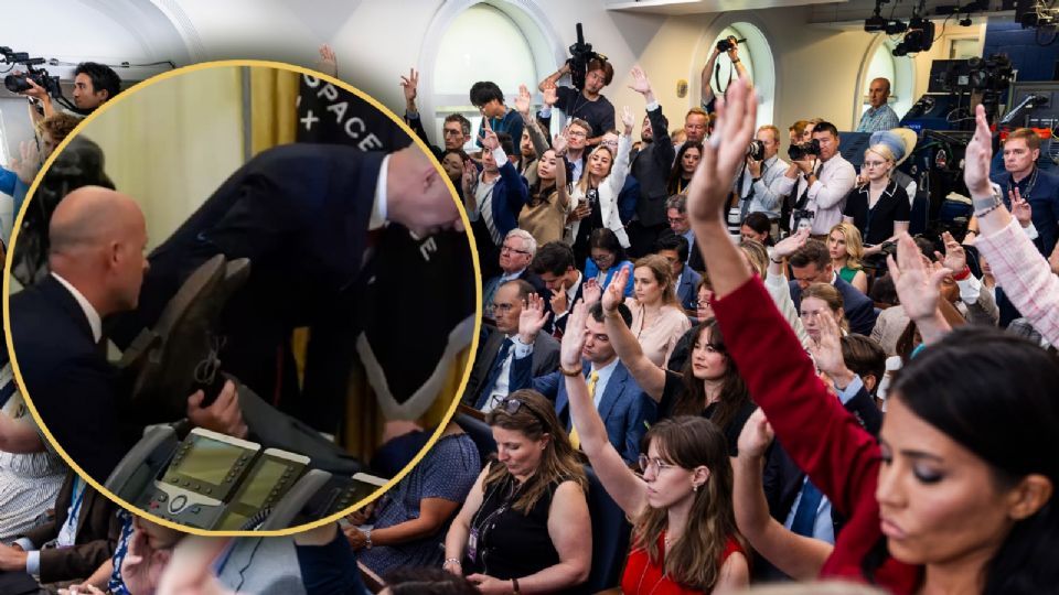 Donald Trump interrumpe conferencia en el Despacho Oval tras desmayo de un invitado.