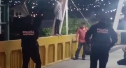 Mujer con reporte de desaparición es rescatada por policías en el Puente del Papa