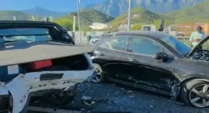 Tres personas resultan heridas tras choque múltiple en la Carretera Nacional