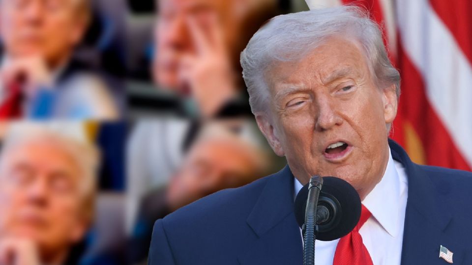 Internautas bautizan a Donald Trump como 'Don el Dormilón' al ser captado luchando contra el sueño en un evento en la Casa Blanca.